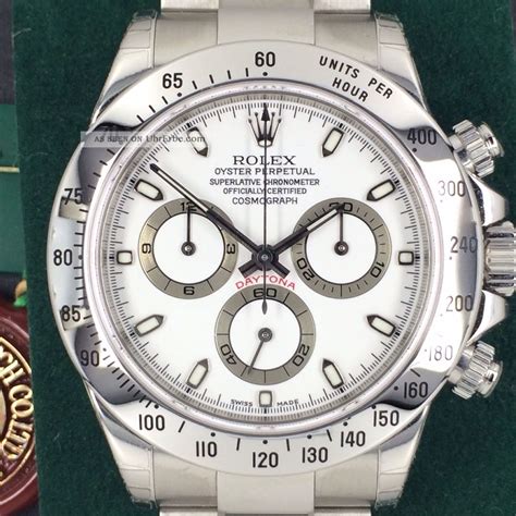 rolex daytona stahl weiss